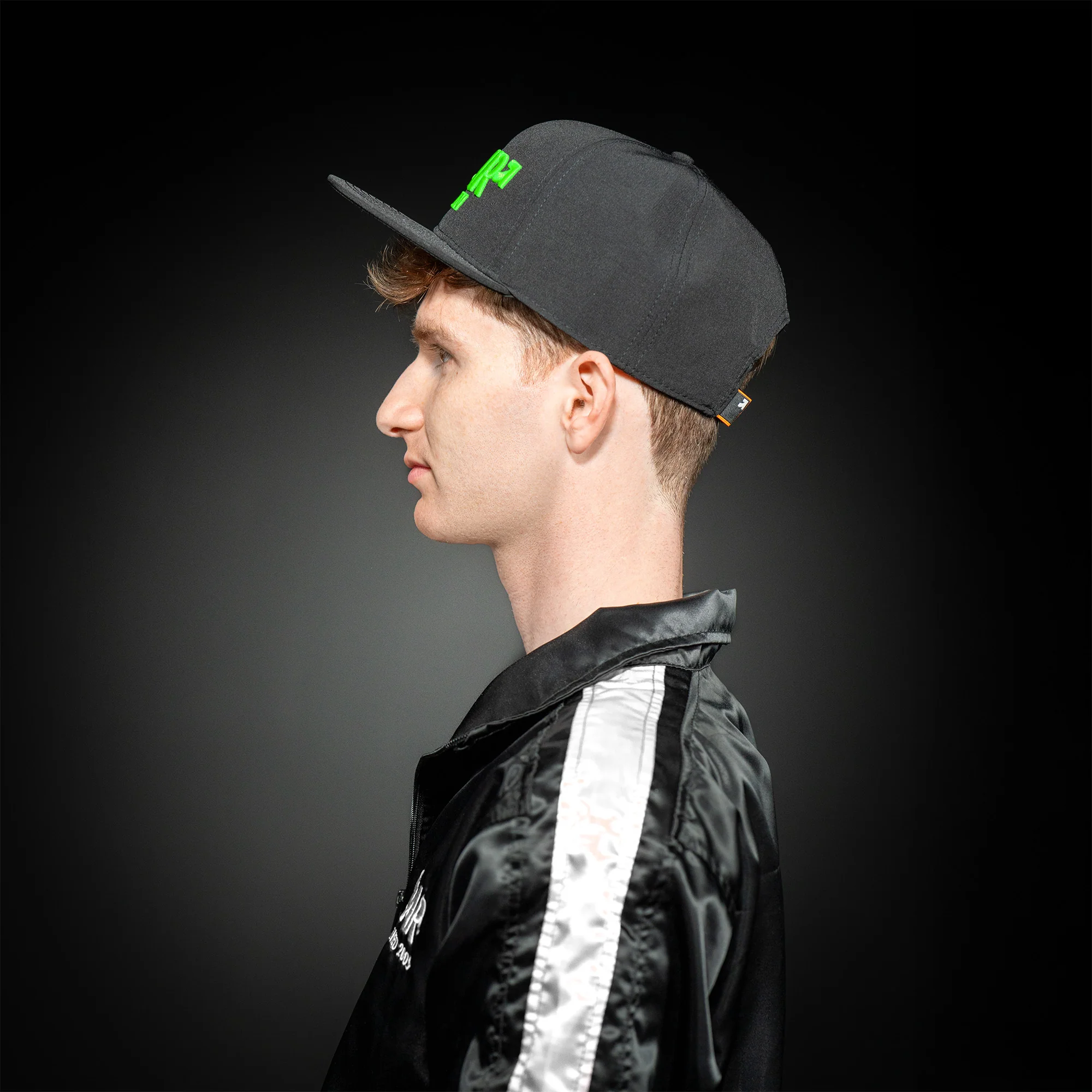 GEAR CRUISE CAP FLAT BLK/LIME SNAP - Image 4