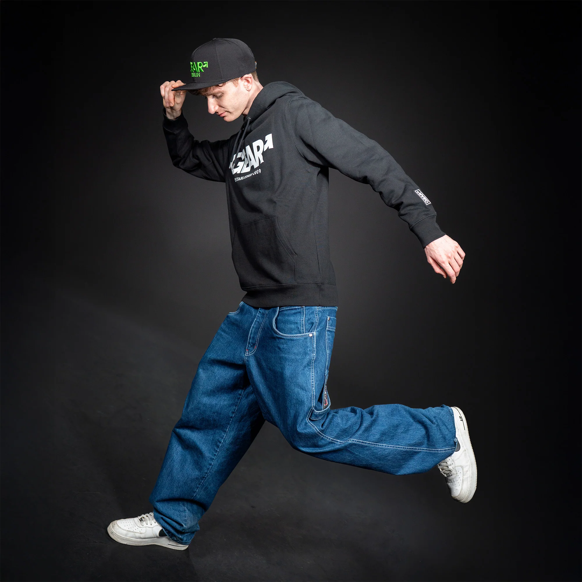 GEAR CRUISE CAP FLAT BLK/LIME SNAP - Image 6
