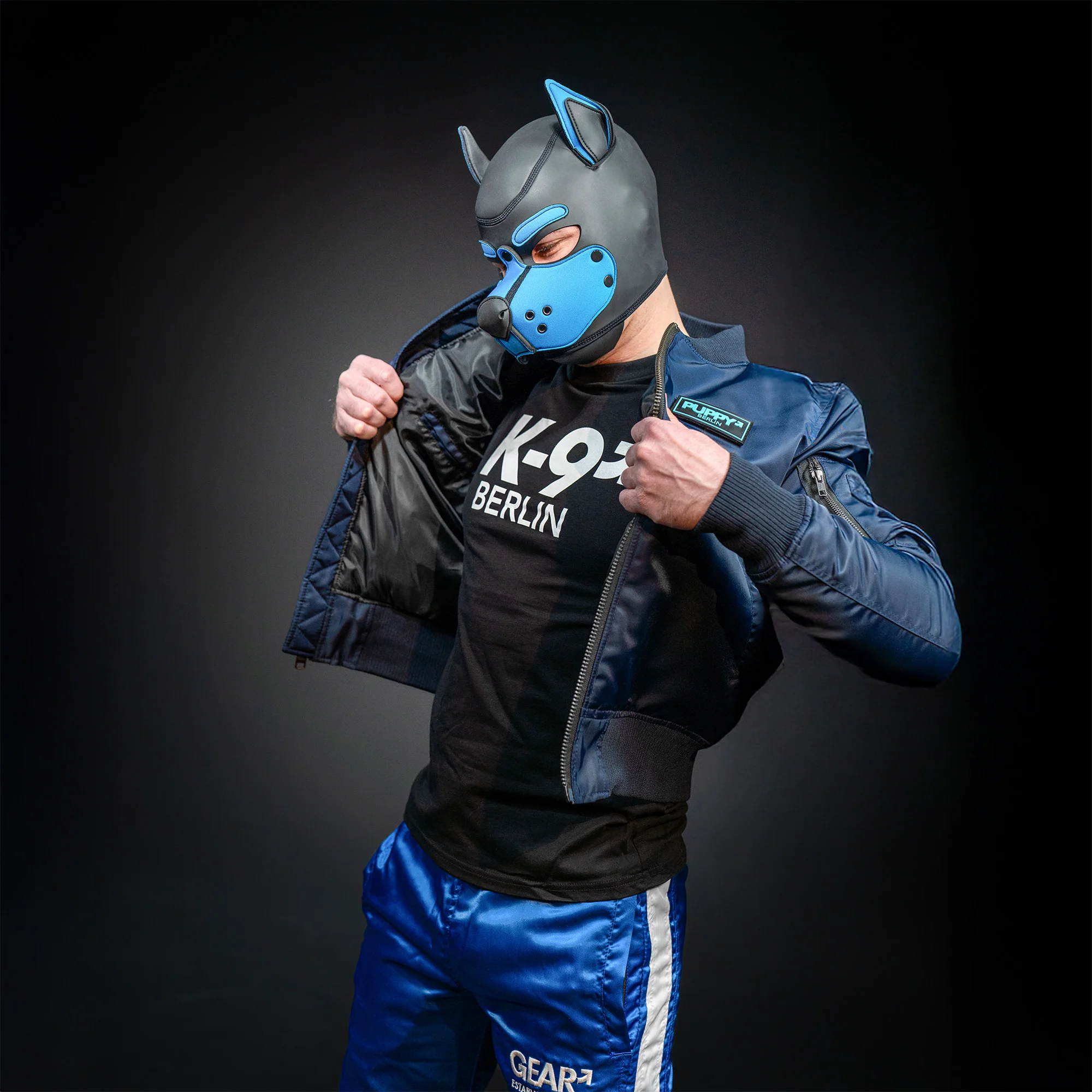 MR-S NEOPRENE K-9 HOOD AQUA - Image 3