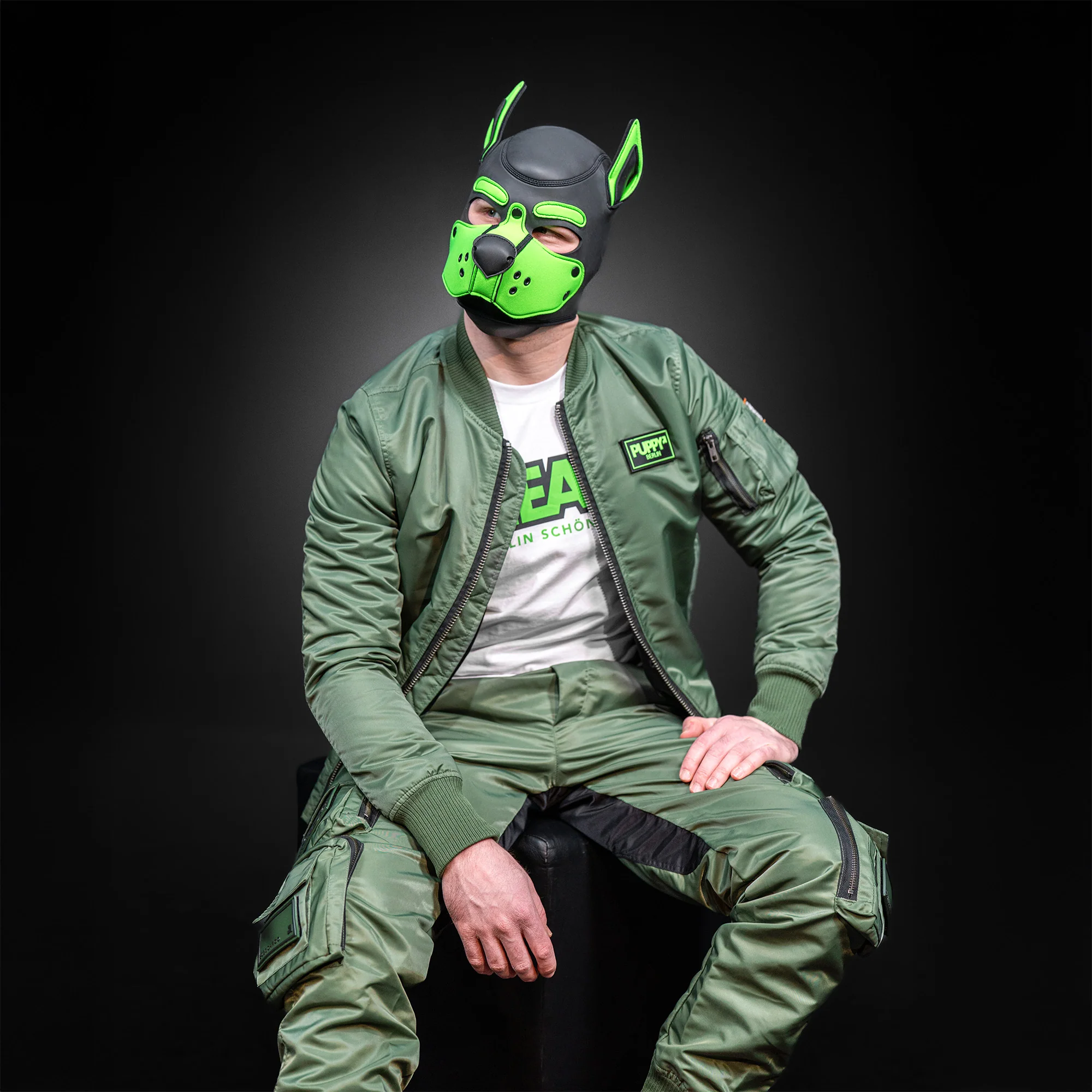 MR-S NEOPRENE K-9 HOOD LIME - Image 3