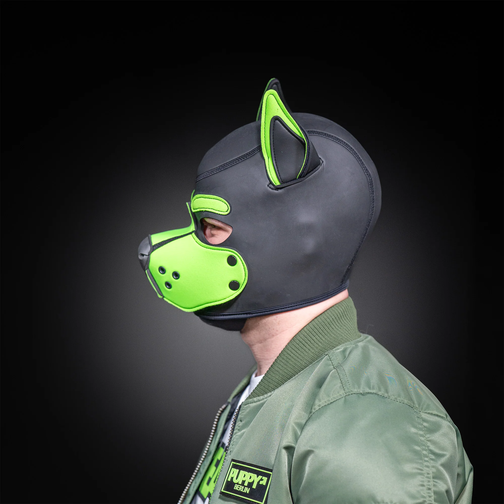 MR-S NEOPRENE K-9 HOOD LIME - Image 4