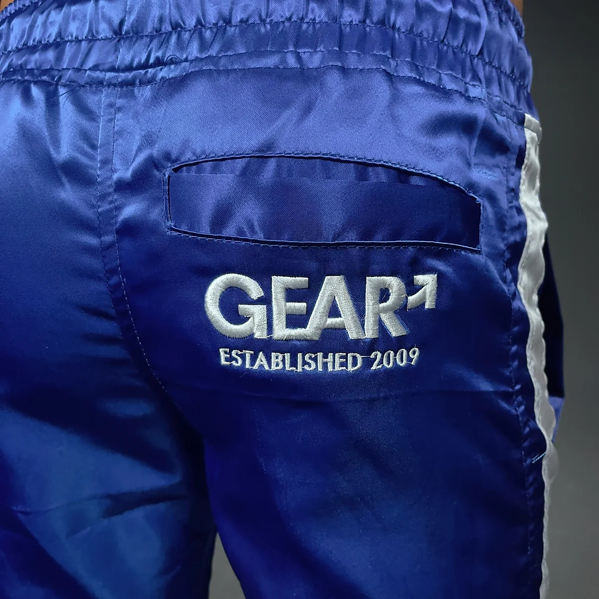 NYLON KINKSTER TRACK PANT BLUE/WHT - Image 4
