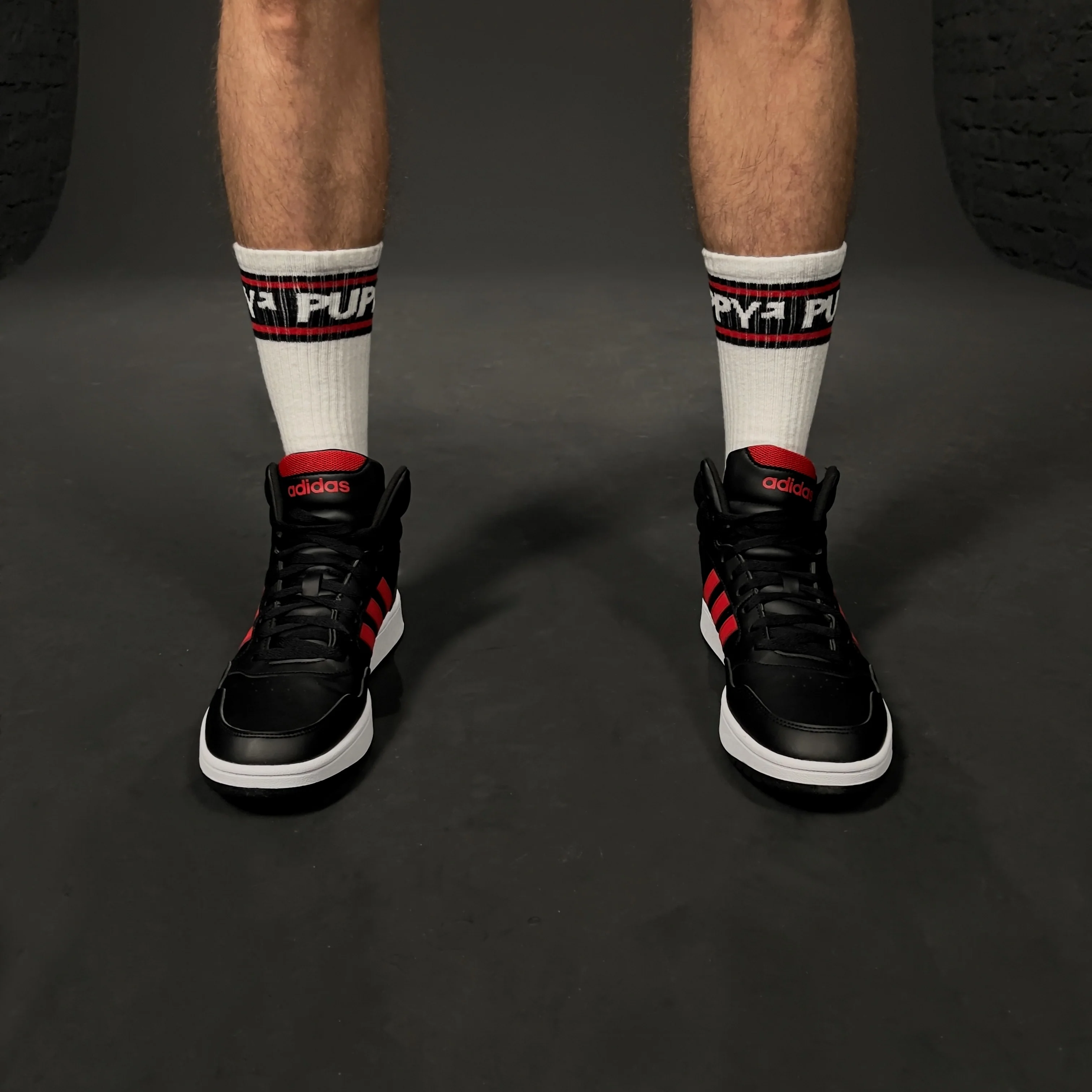 PUPPY SOCKS WHT/RED - Image 5