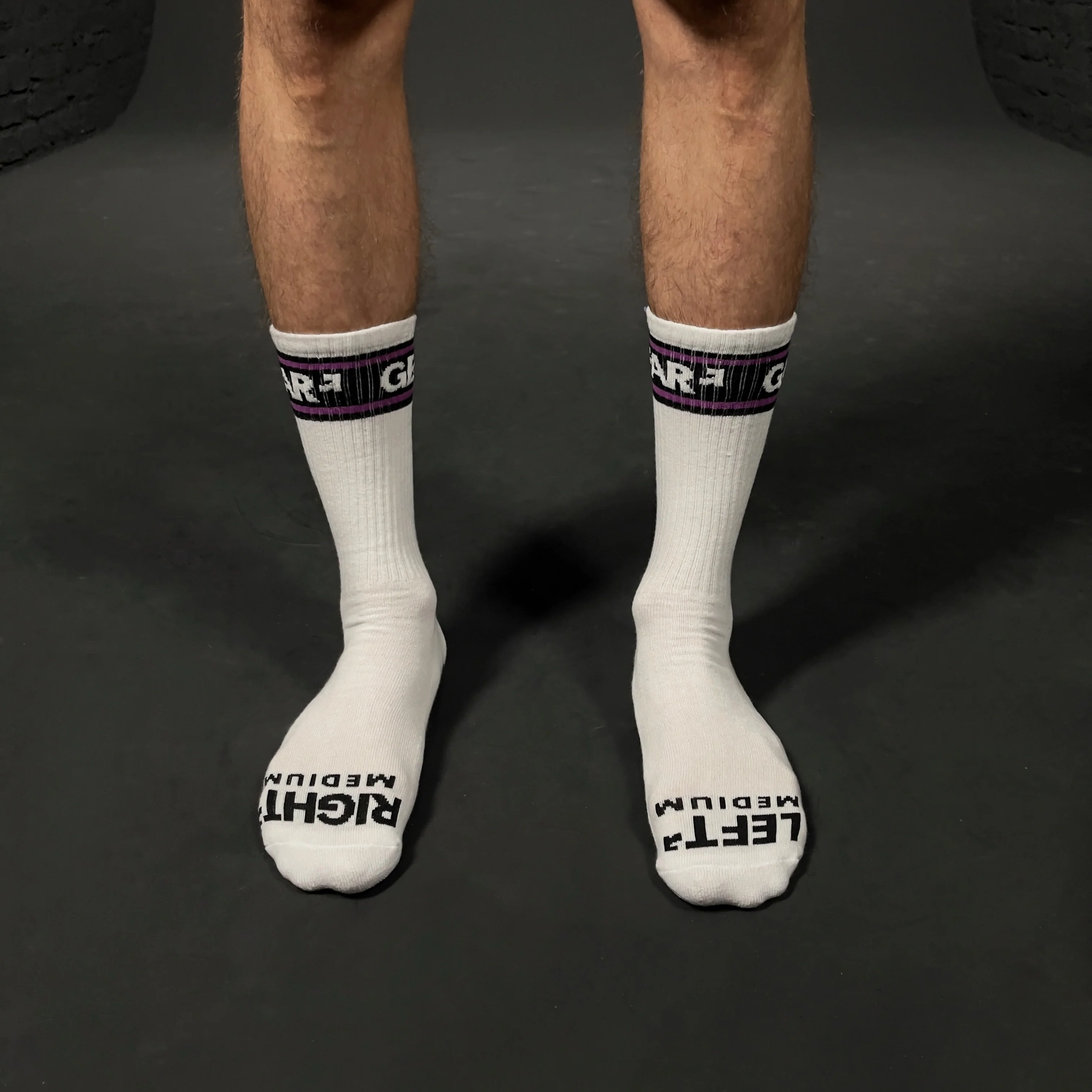 SMELLY SOCKS WHT/PURPLE - Image 4
